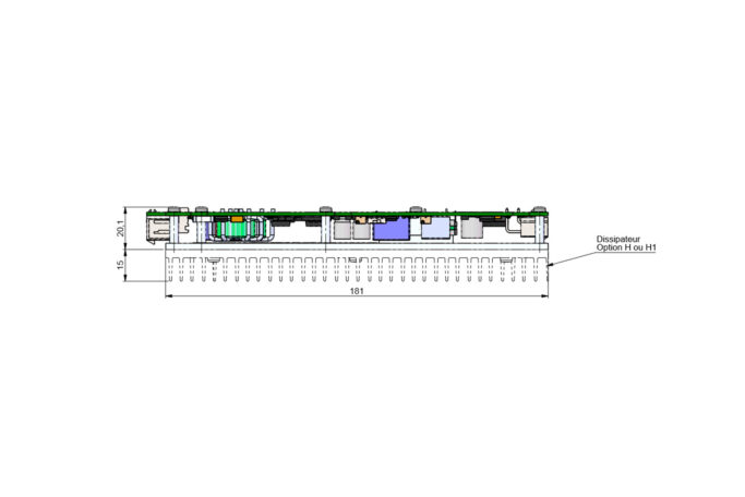 dc-dc converter 320W heatsink pst27X