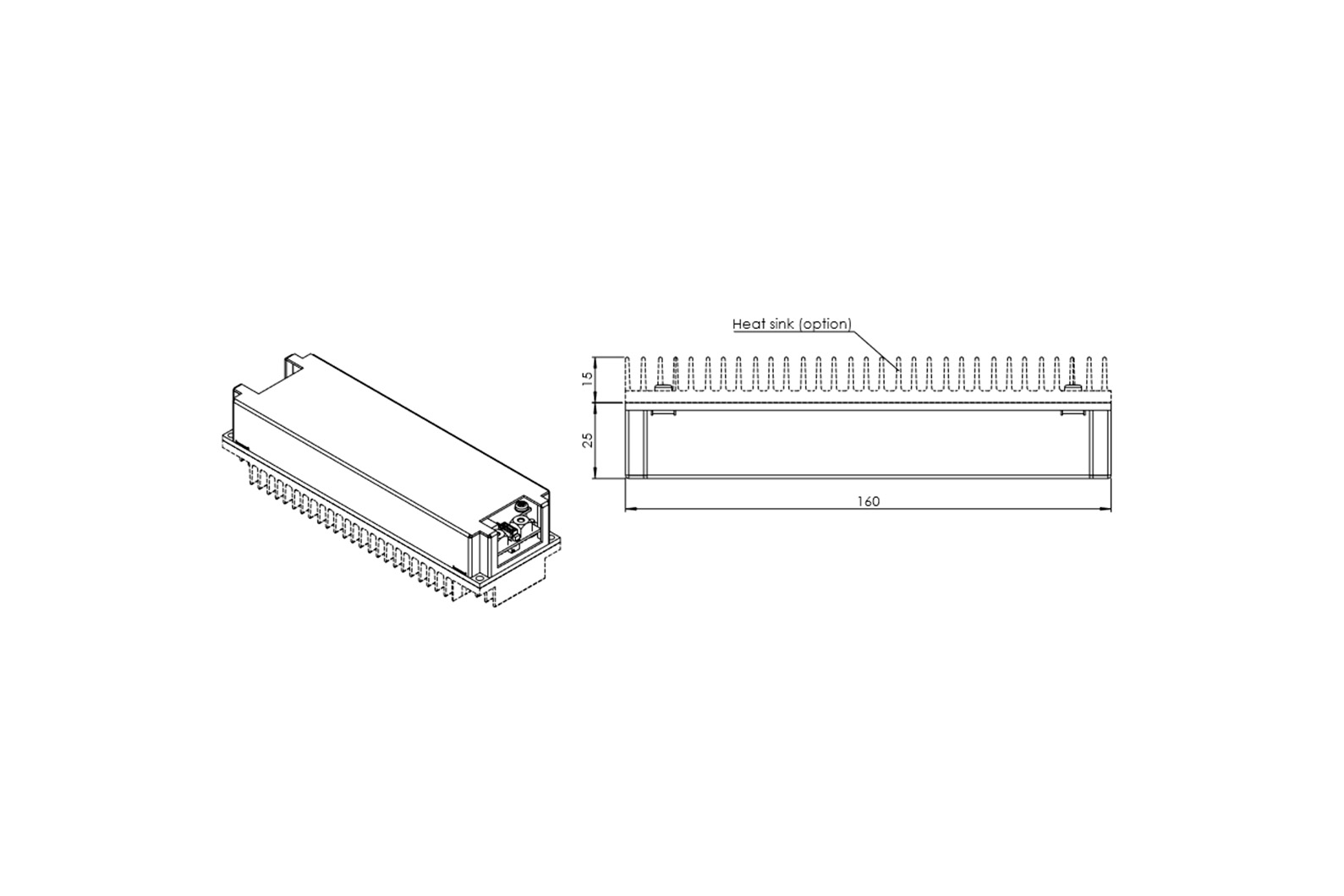 dcdc converter 320W heatsink option